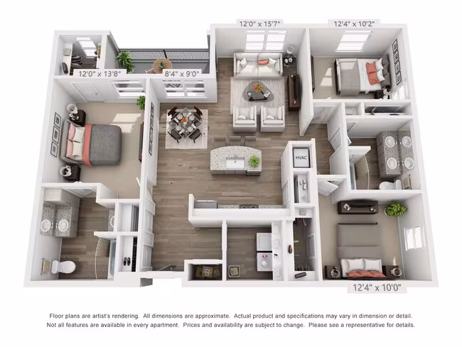 3 Beds • 2 Bath 5301 floor plan