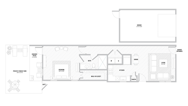 1 Bed • 1 Bath 1236 floor plan