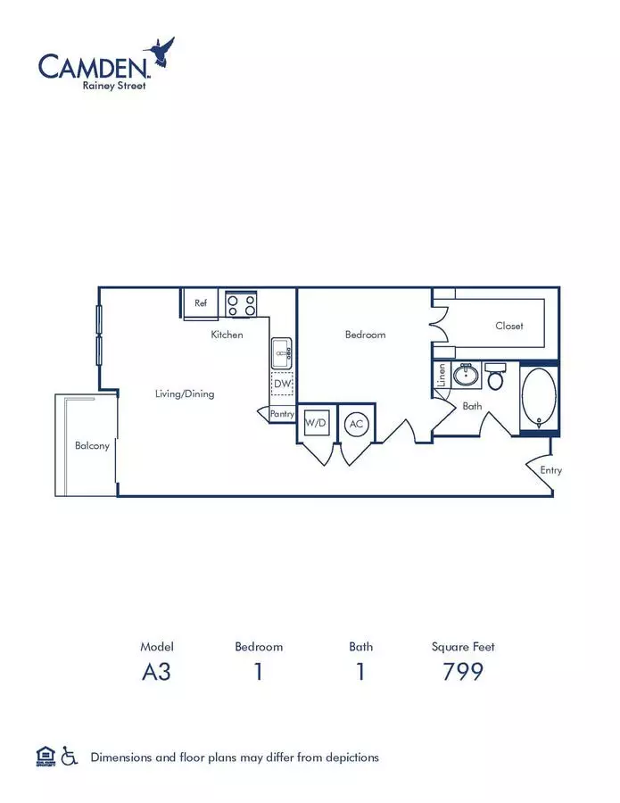 1 Bed • 1 Bath 128 floor plan