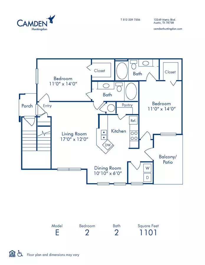2 Beds • 2 Bath 2220 floor plan