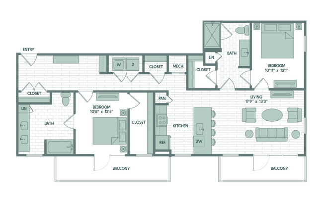 B9 401 floor plan