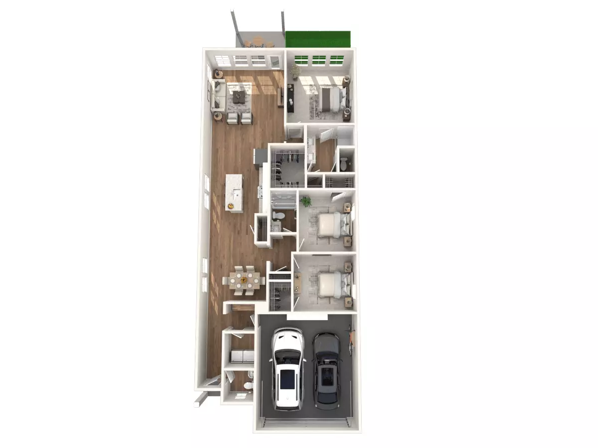3 Beds • 2 Bath 157LO floor plan