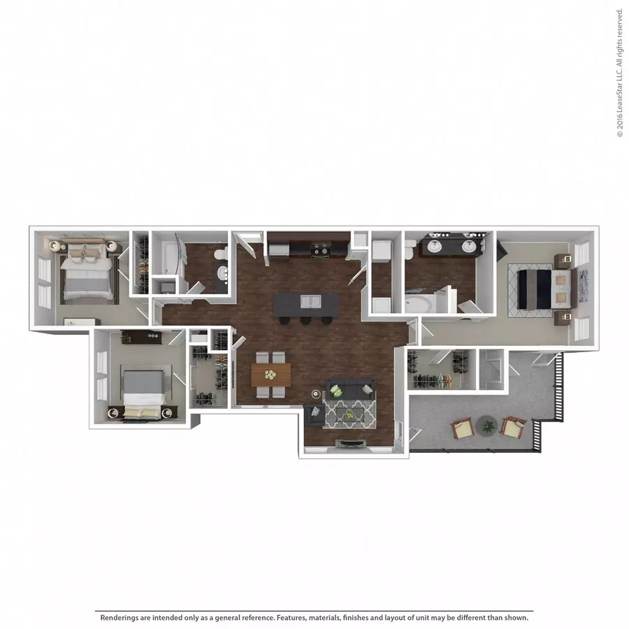3 Beds • 2 Bath 9201 floor plan