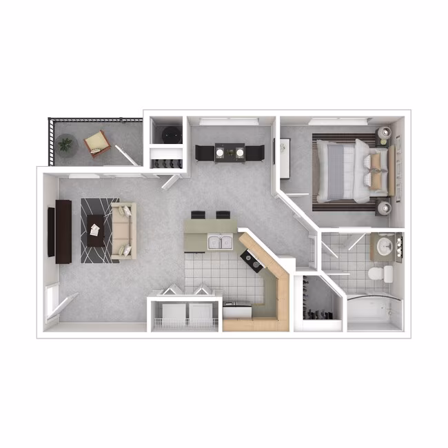 1 Bed • 1 Bath B1435 floor plan