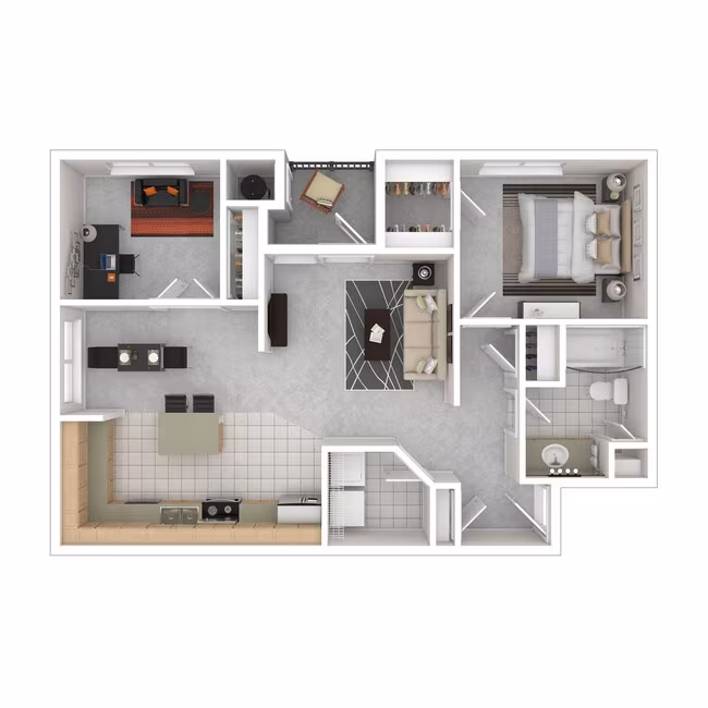 2 Beds • 2 Bath B237 floor plan