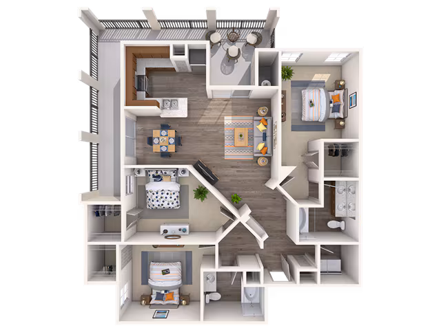 3 Beds • 2 Bath 1538 floor plan