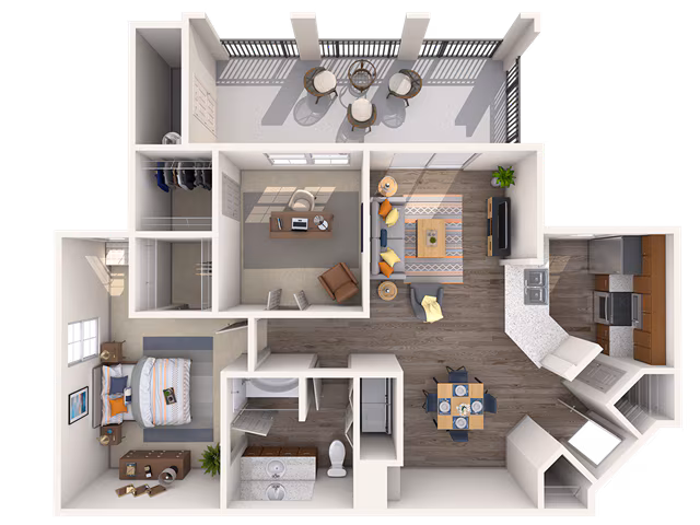 2 Beds • 1 Bath 1126 floor plan