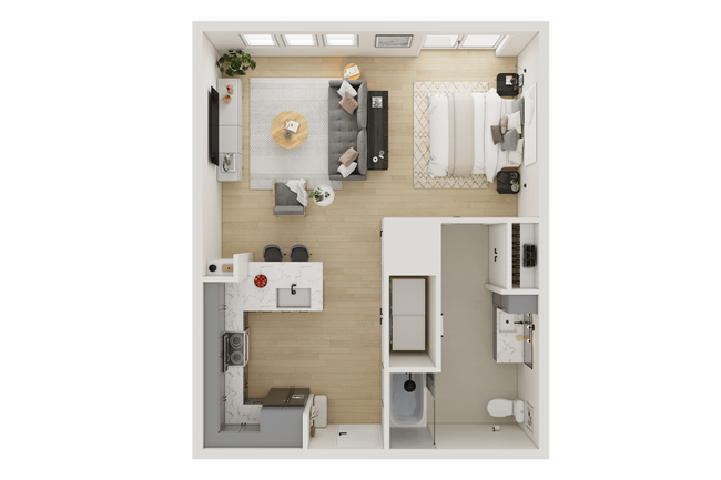 1 Bed • 1 Bath 110 floor plan