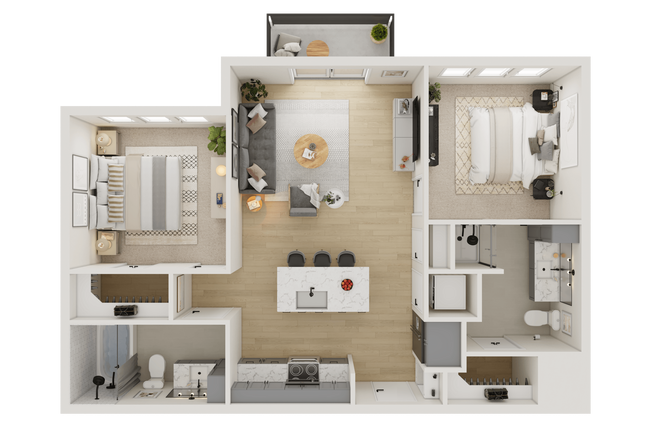 2 Beds • 2 Bath 273 floor plan