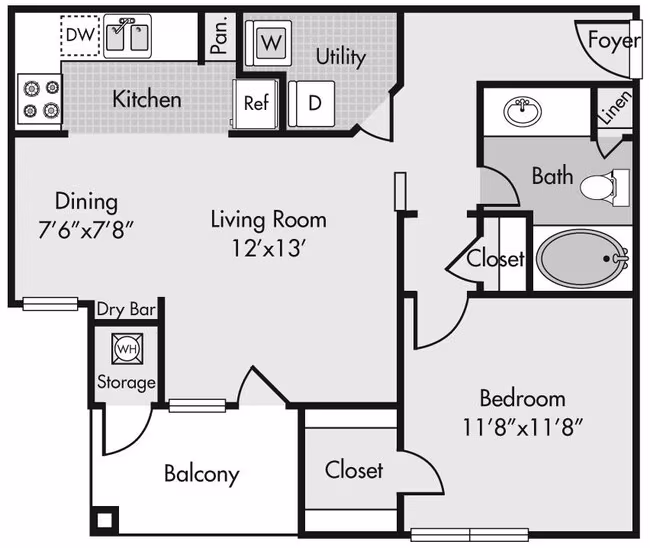 A1-Renovated 1915 floor plan
