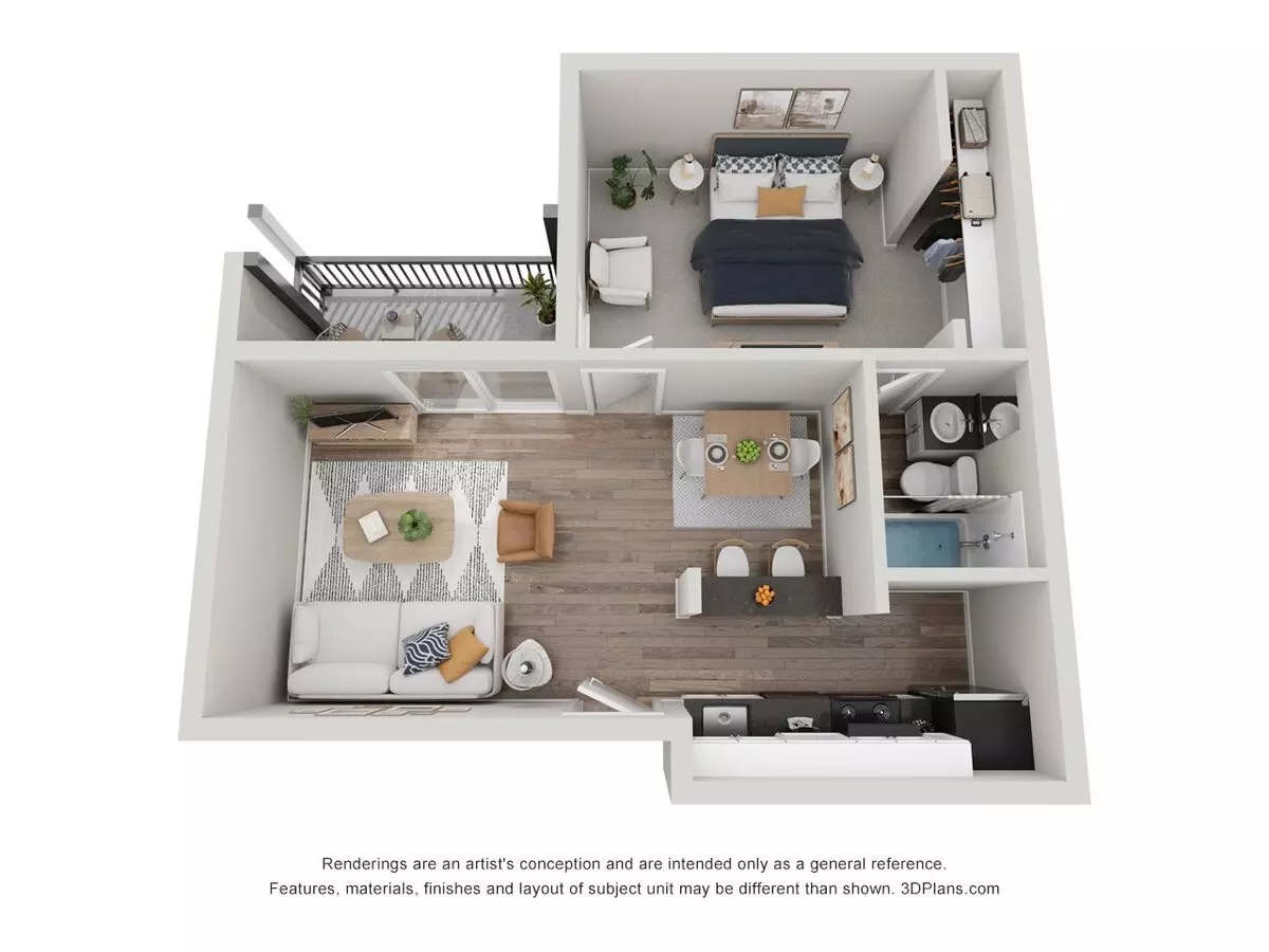 1 Bed • 1 Bath 189 floor plan