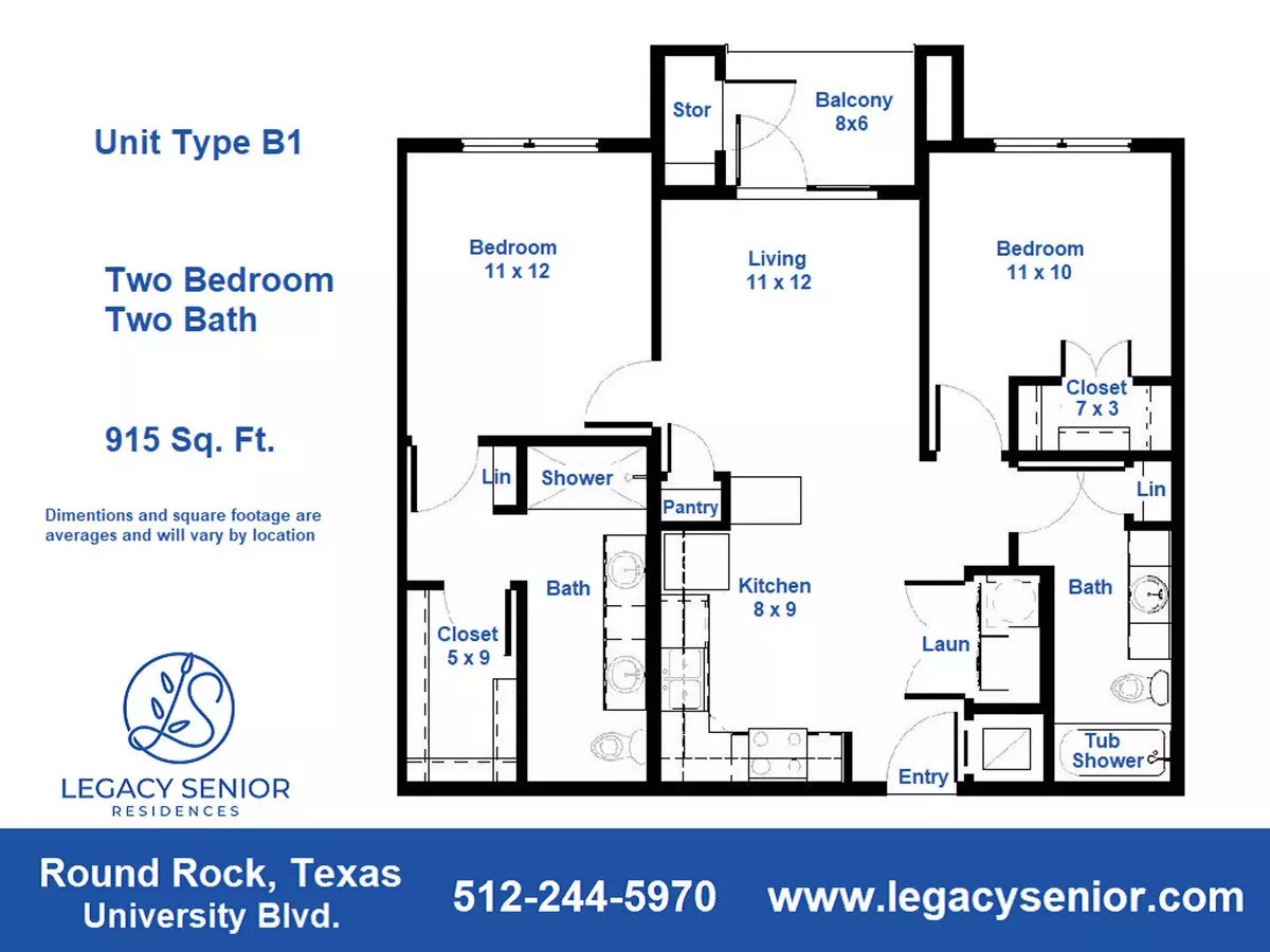 2x2 B1-A 60% 239 floor plan