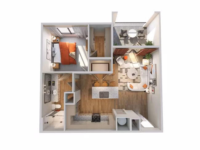 1 Bed • 1 Bath 11208 floor plan