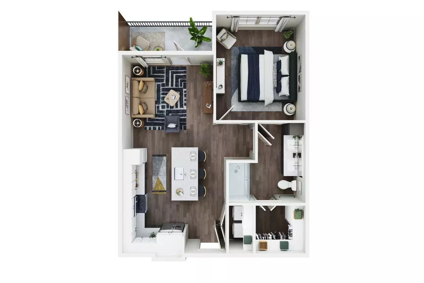 1 Bed • 1 Bath 1360 floor plan