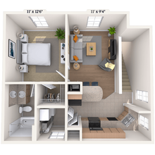 1 Bed • 1 Bath 028108 floor plan