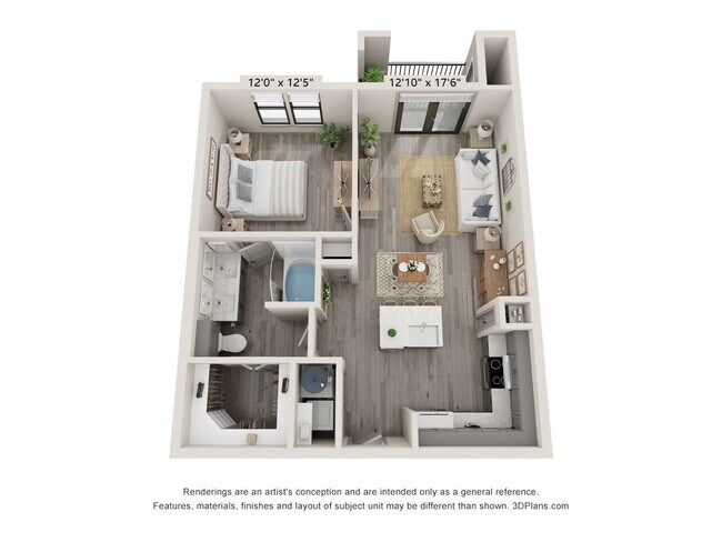 1 Bed • 1 Bath 8204 floor plan