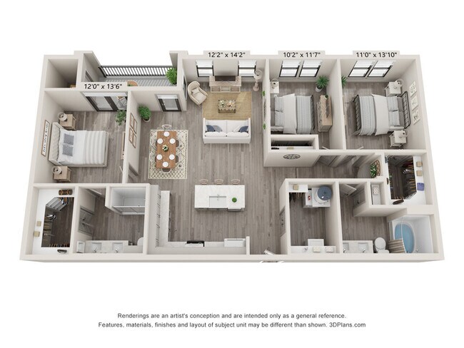 3 Beds • 2 Bath 8305 floor plan