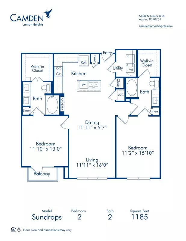 2 Beds • 2 Bath 3040 floor plan