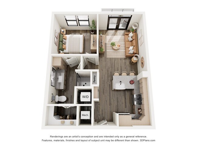 1 Bed • 1 Bath 3304 floor plan