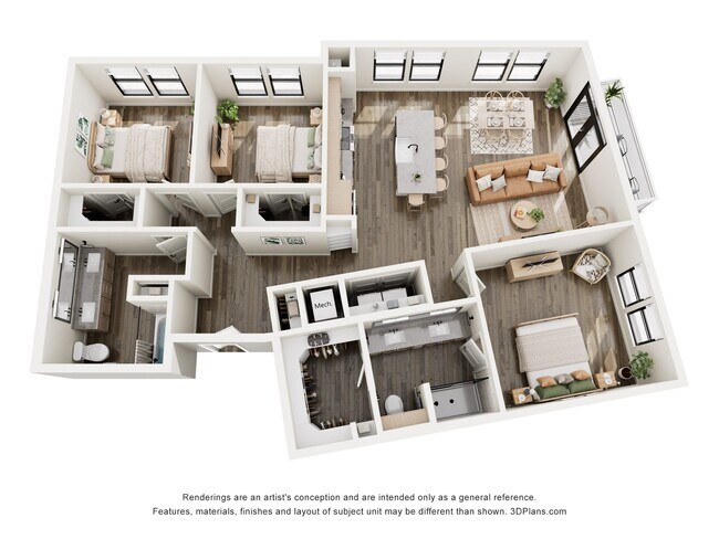 3 Beds • 2 Bath 1409 floor plan