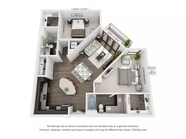 B2 1-1228 floor plan