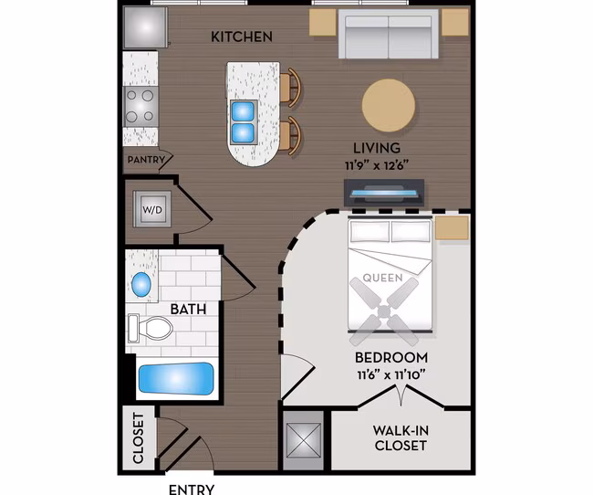 1 Bed • 1 Bath 1323 floor plan