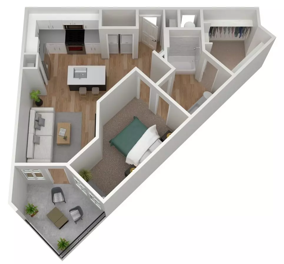 1 Bed • 1 Bath 137 floor plan