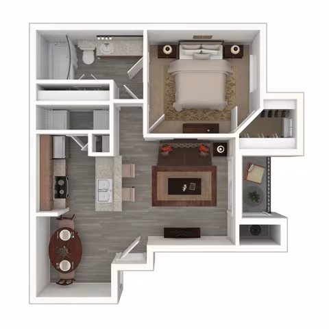 1 Bed • 1 Bath 238 floor plan