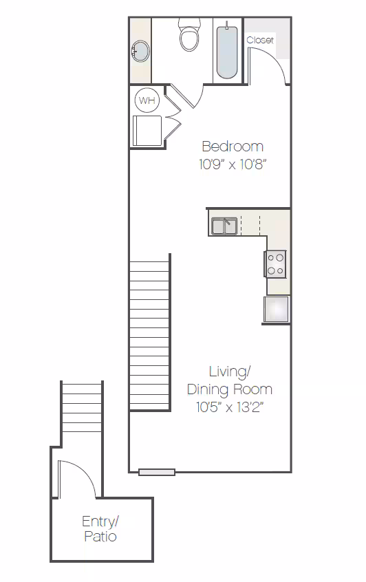 Studio • 1 Bath 11237 floor plan