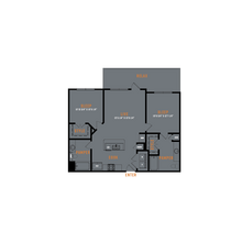 2 Beds • 2 Bath 1409 floor plan