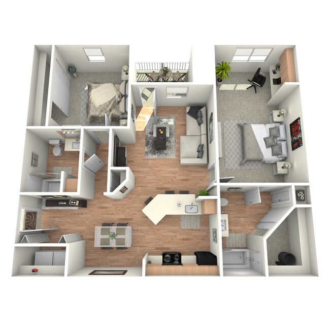 2 Beds • 2 Bath 1814 floor plan