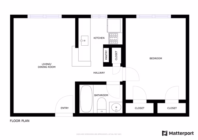 1-Bedroom 306 floor plan