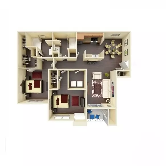 The William Deluxe 1 1923 floor plan