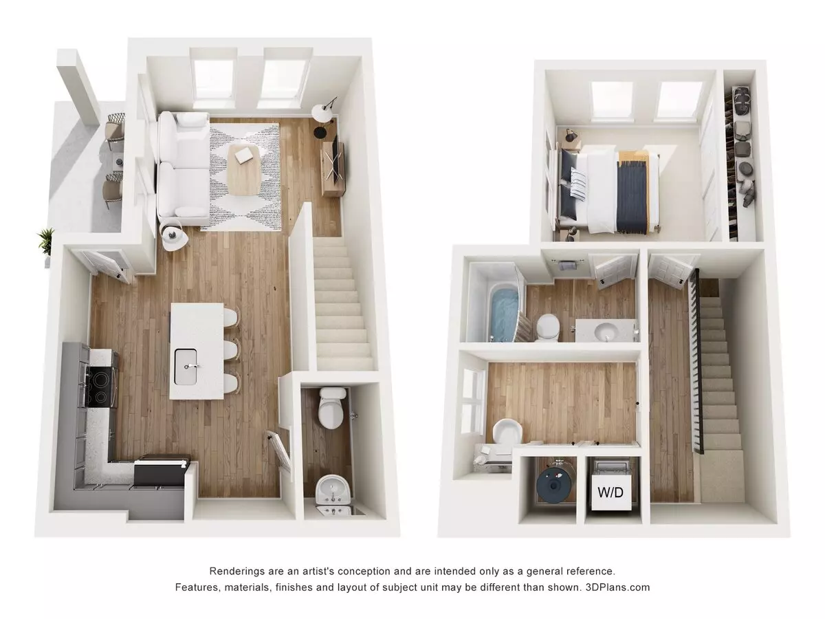 1 Bed • 1 Bath 3107 floor plan