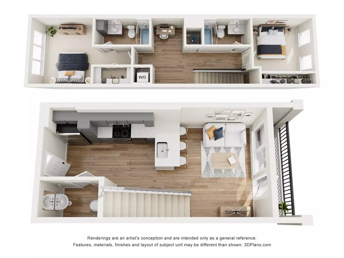 2 Beds • 2 Bath 6209 floor plan