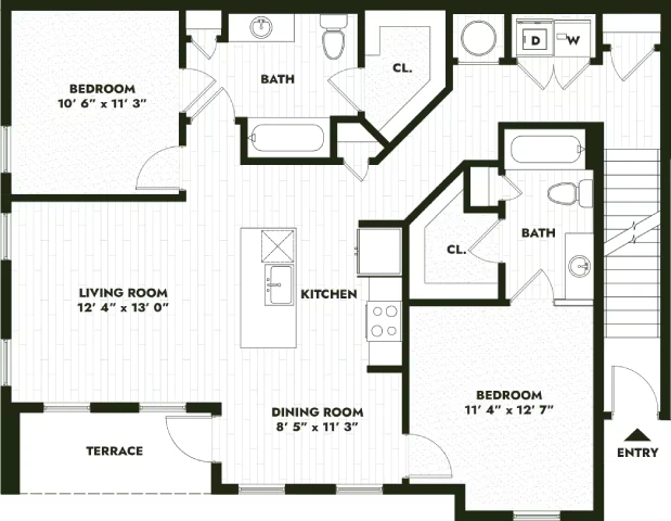 Unit 11301 11301 floor plan