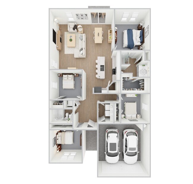 4 Beds • 2 Bath 17616C floor plan