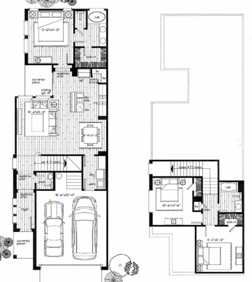 3 Beds • 2 Bath 1408-B floor plan