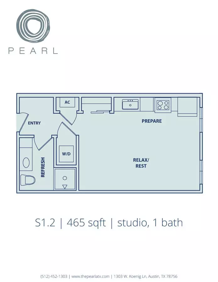Studio • 1 Bath 109 floor plan