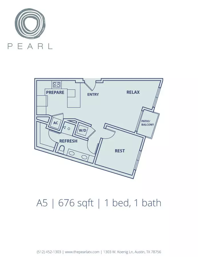 1 Bed • 1 Bath 402 floor plan
