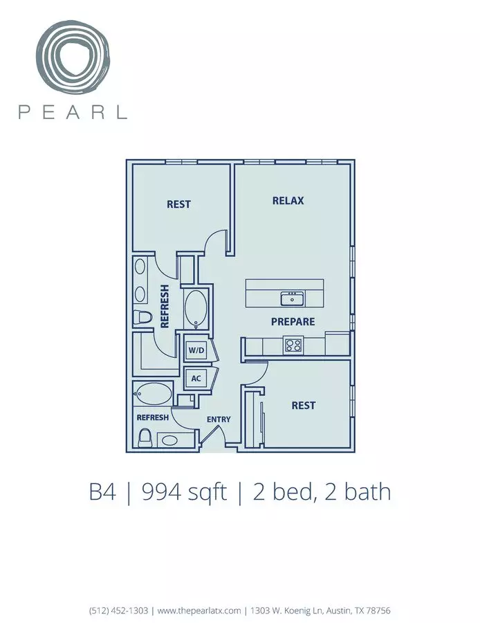 2 Beds • 2 Bath 485 floor plan