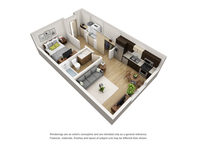 Studio • 1 Bath B139 floor plan