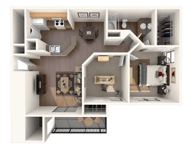 2 Beds • 2 Bath 428 floor plan