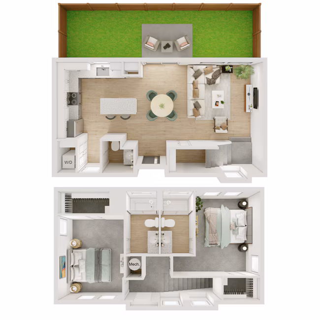 2 Beds • 2 Bath 018 floor plan