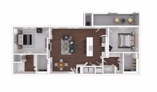 2 Beds • 2 Bath 1324 floor plan