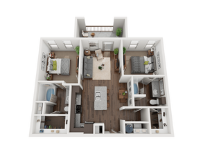 2 Beds • 2 Bath 2109 floor plan