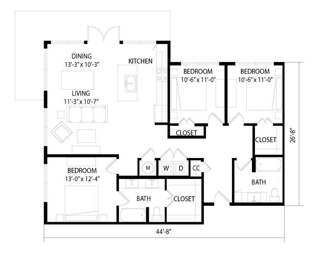 C1.8 1246 floor plan