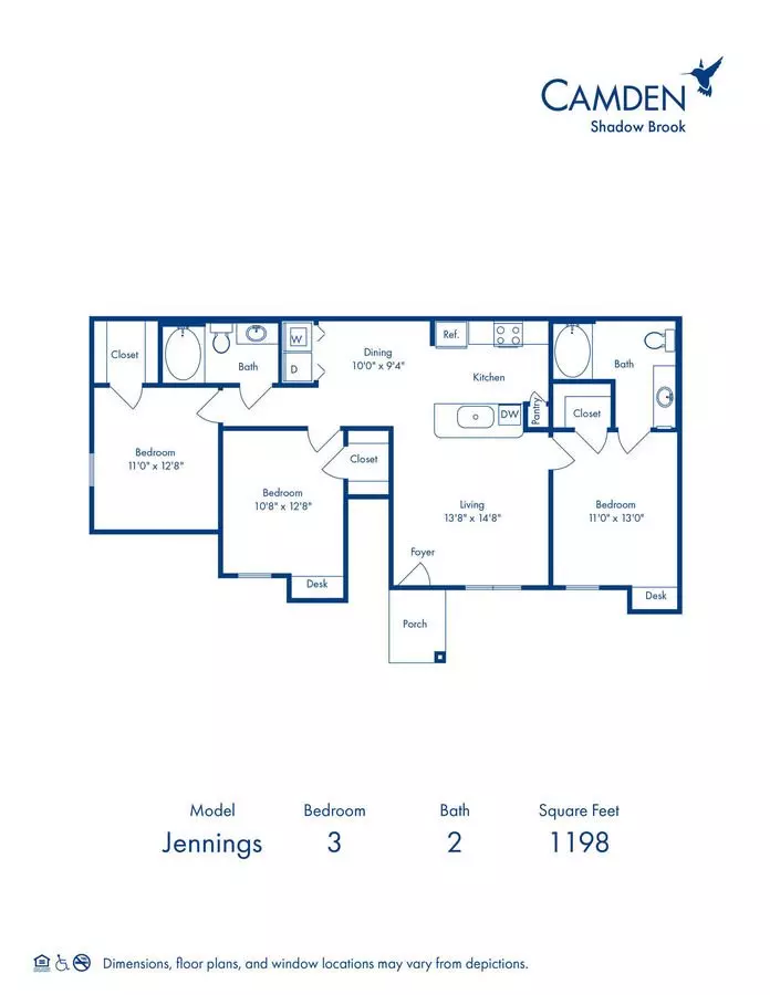 3 Beds • 2 Bath 3506 floor plan