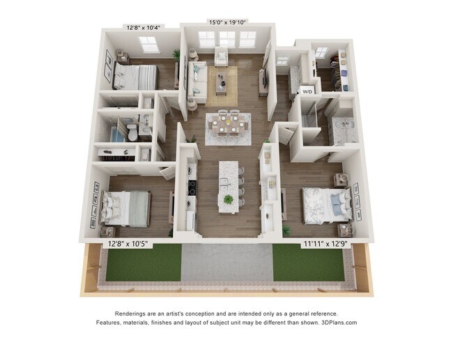 3 Beds • 2 Bath 403 floor plan