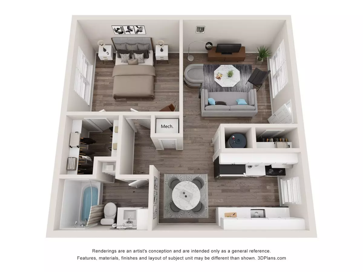 1 Bed • 1 Bath 226 floor plan